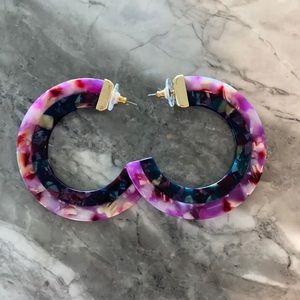 Bauble Bar hoops never worn